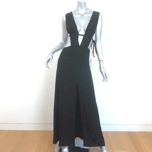 Cult Gaia Dresses & Skirts - Cult Gaia Alondra Gown Black Crepe Size Extra Small Sleeveless Maxi Dress NEW
